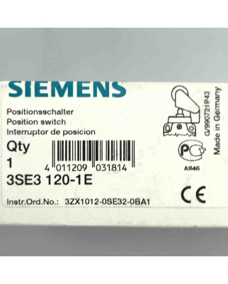 Siemens Positionsschalter 3SE3 120-1E OVP 