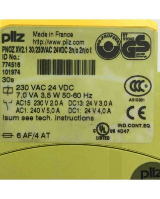 Pilz Sicherheitsschaltgerät PNOZ XV2.1 30/230VAC...