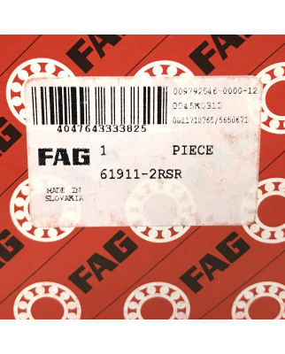 FAG Kugellager Rillenkugellager 61911-2RSR OVP