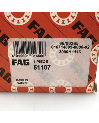 FAG Kugellager Rillenkugellager 51107 OVP