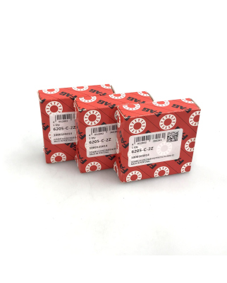 FAG Kugellager Rillenkugellager 6205-C-2Z (3Stk.) OVP