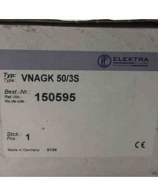 Elektra Hauptschalter VNAGK 50/3S 150595 OVP