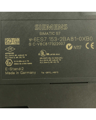 Simatic S7 ET200M 6ES7 153-2BA81-0XB0 E-Stand:02 GEB