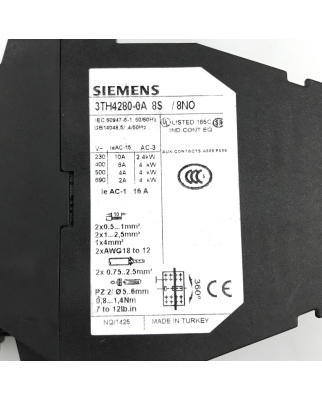 Siemens Hilfsschütz 3TH4280-0AP0 GEB