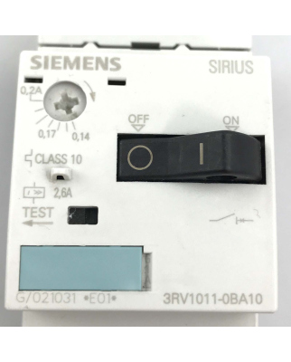Siemens Leistungsschalter 3RV1011-0BA10 NOV