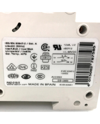 EATON Leitungsschutzschalter FAZ-C13/2 278758 OVP