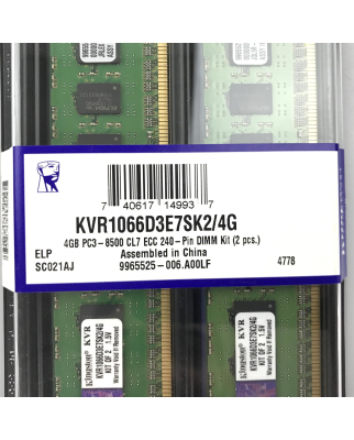 Kingston Arbeitsspeicher DDR3 KVR1066D3E7SK2/4G 2x2GB...