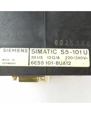 Simatic S5 ZG 101U 6ES5 101-8UA12 GEB