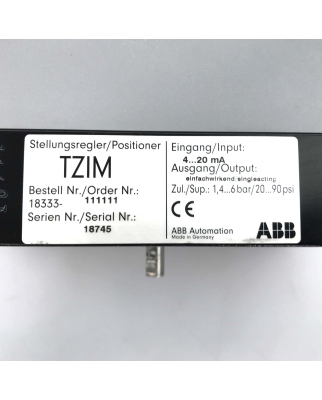 ABB Stellungsregler TZIM 18333-111111 GEB