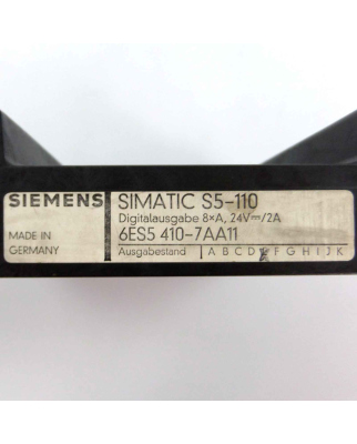 Simatic S5-110 Digitalausgabe 6ES5 410-7AA11 GEB