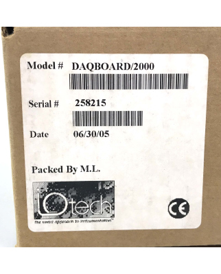 IOTech PCI-Datenerfassungskarte DAQBoard/2000 OVP
