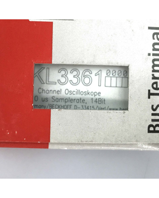 Beckhoff 1-Kanal-Oszilloskopklemme KL3361 OVP
