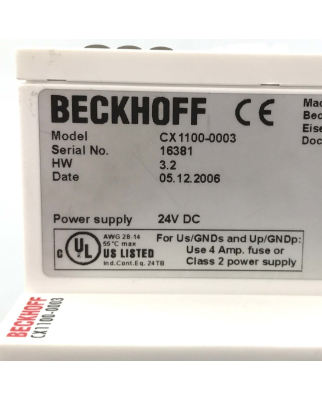 Beckhoff Netzteil-Modul CX1100-0003 GEB