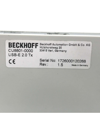 Beckhoff USB2.0-Extender-Tx CU8801-0000 GEB