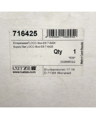Lütze Einspeiseset LOCC-Box-ES 7-6425 716425 OVP