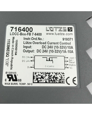 Lütze Lastüberwachung LOCC-Box-FB 7-6400 716400 NOV