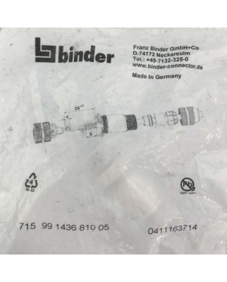 binder Kabeldose 715 99-1436-810-05 OVP