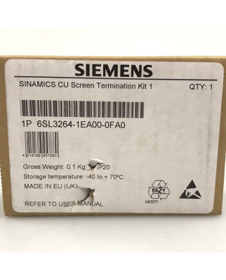 SINAMICS G120 Schirmanschlusssatz 1 6SL3264-1EA00-0FA0 OVP