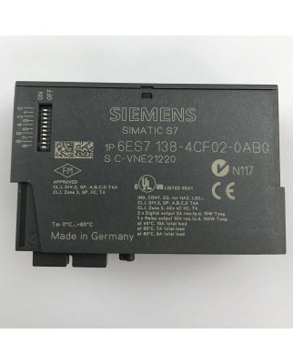 Simatic S7 ET200S 6ES7 138-4CF02-0AB0 GEB