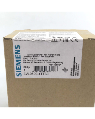 Siemens Anschlussklemmenplatte 3VL9500-4TT30 (3Stk.) SIE