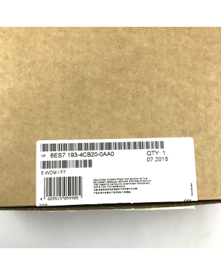 Simatic S7 ET200S 6ES7 193-4CB20-0AA0 (4Stk.) OVP