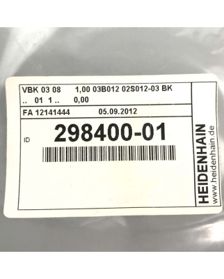 Heidenhain Verbindungskabel 298400-01 OVP