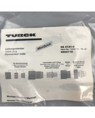 Turck Leitungsstecker HS 5131-0 6902710 OVP