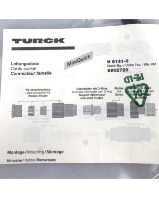 Turck Leitungsdose H 5141-0 6902720 OVP