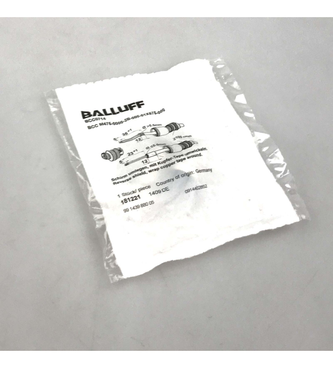 Balluff Steckverbinder BCC0714 BCC M475-0000-2B-000-01X575-000 OVP