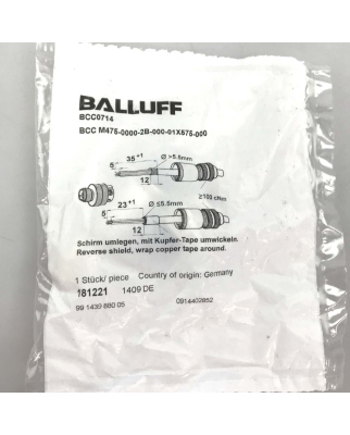 Balluff Steckverbinder BCC0714 BCC...