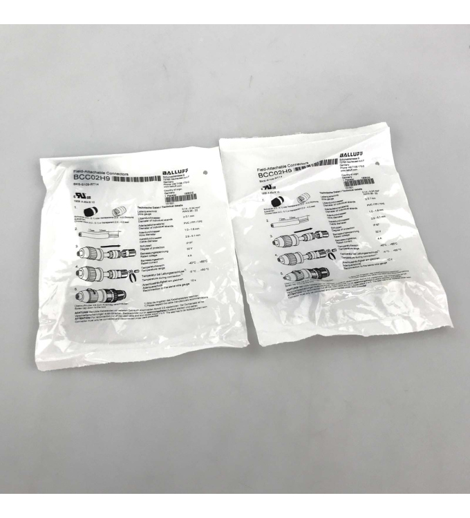 Balluff Steckverbinder BCC02H9 BKS-S109-RT14 (2Stk.) OVP