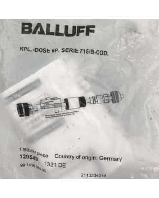 Balluff Steckverbinder BCC00WN BKS-S103-00 OVP