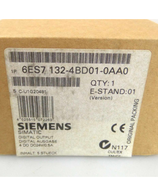 Siemens Simatic Digital Ausgabe 6ES7132-4BD01-0AA0 (5Stk.) OVP