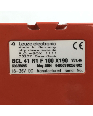Leuze Barcodeleser BCL 41 R1 F 100 X190 50035695 GEB