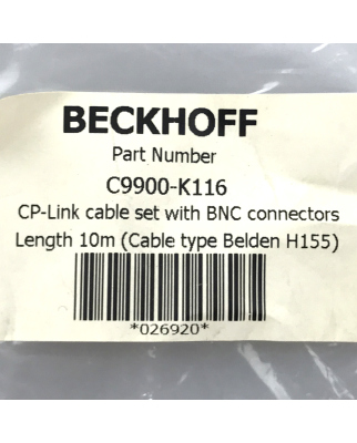 Beckhoff CP-Link-Kabel C9900-K116 10m (2Stk.)  OVP