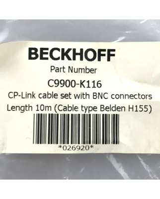 Beckhoff CP-Link-Kabel C9900-K116 10m (2Stk.)  OVP