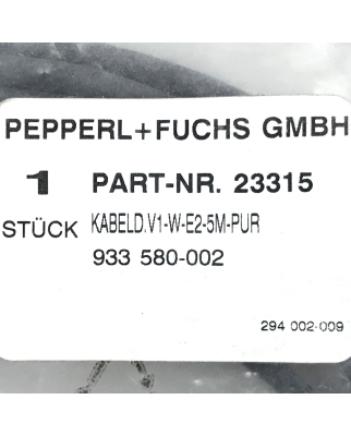 Pepperl+Fuchs Kabeldose V1W-E2-5M 23315 OVP