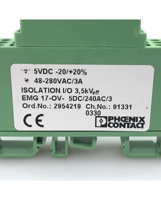Phoenix Contact Solid-State-Relaismodul EMG 17-OV-5DC/240AC/3 2954219 NOV