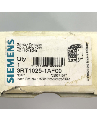 Siemens 3RT1025-1AF00 - Schütz - spares4less | Low cost industrial