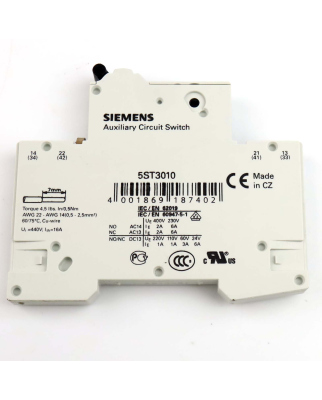 Siemens Hilfsstromschalter 5ST3 010 (2Stk.) GEB