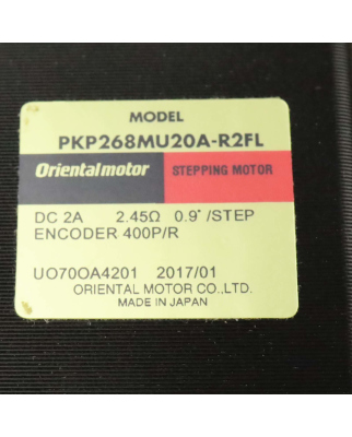ORIENTAL MOTOR Schrittmotor PKP268MU20A-R2FL OVP