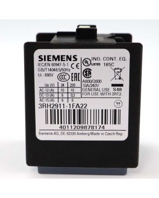 Siemens Hilfsschalter 3RH2911-1FA22 OVP