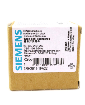 Siemens Hilfsschalter 3RH2911-1FA22 OVP