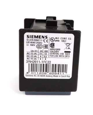 Siemens Hilfsschalter 3RH2911-1FC22 OVP