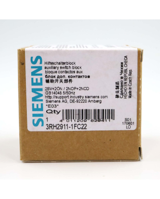 Siemens Hilfsschalter 3RH2911-1FC22 OVP