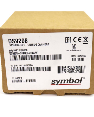 Symbol/Zebra Barcodescanner DS9208 OVP