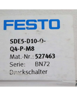Festo Drucksensor SDE5-D10-O-Q4-P-M8 527463 SIE