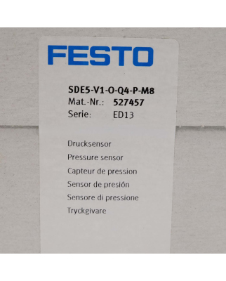 Festo Drucksensor SDE5-V1-O-Q4-P-M8 527457 SIE