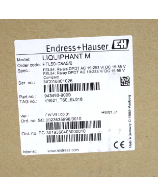 Endress+Hauser Liquiphant M FTL50-C8A5/0 OVP
