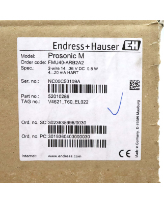 Endress+Hauser Füllstandssensor Prosonic M...